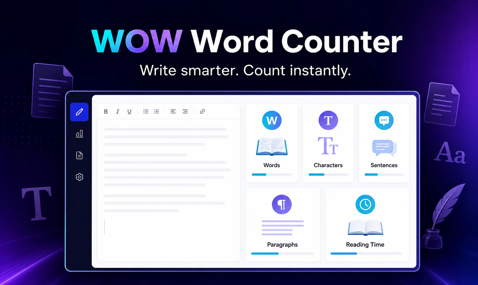 WOW Word Counter screenshot
