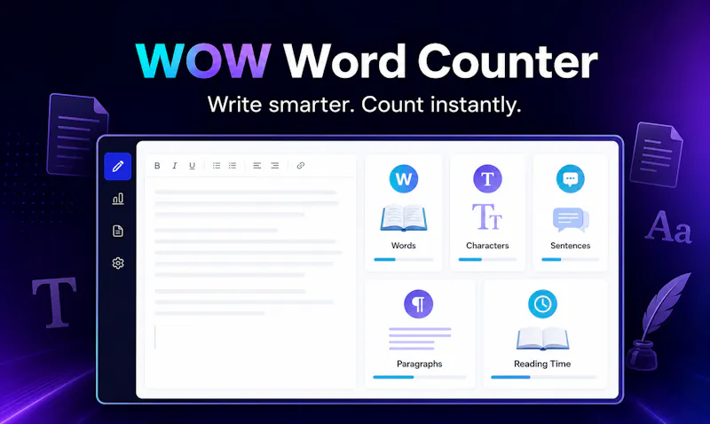 WOW Word Counter screenshot 1