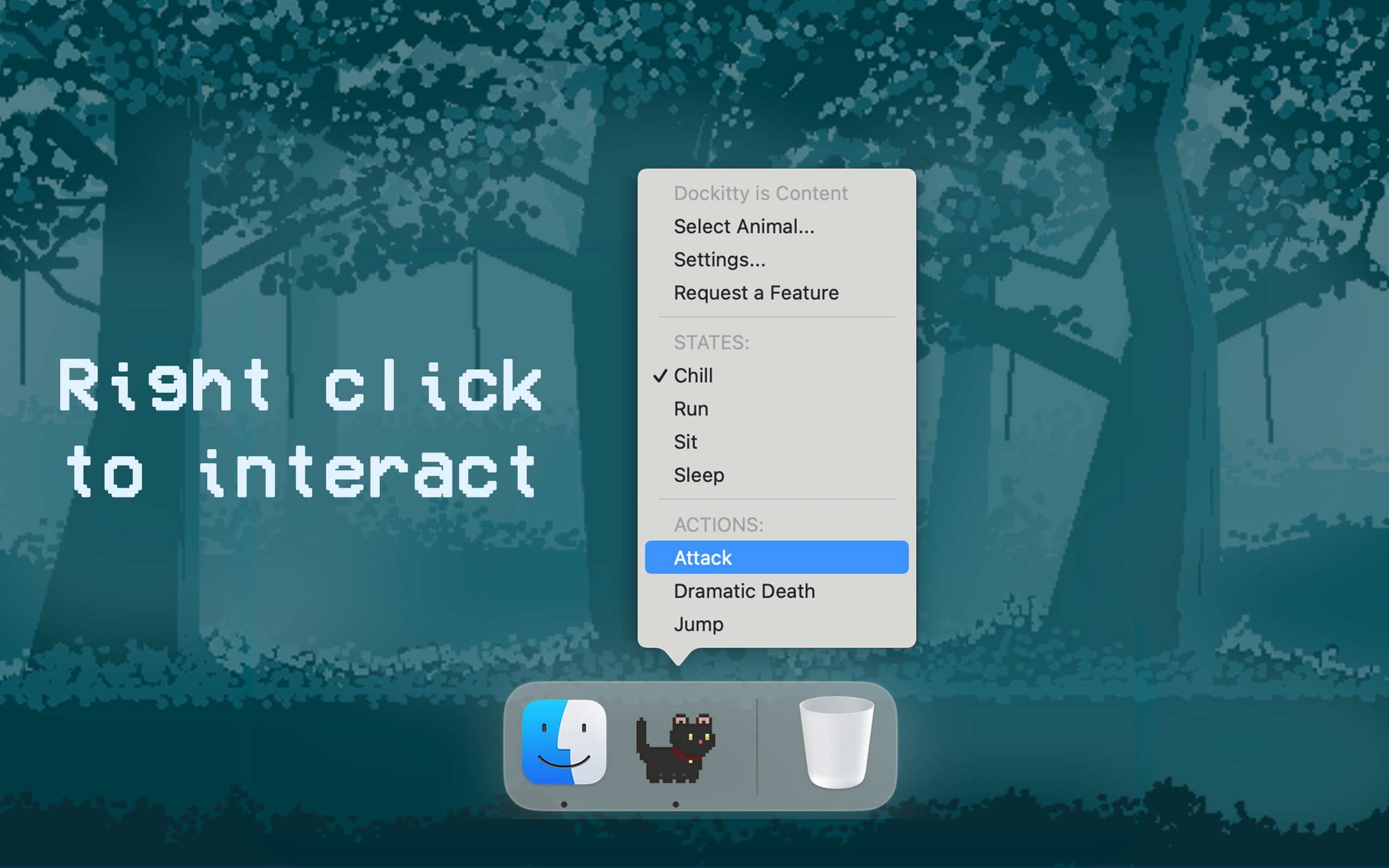 Dockitty - MacOS Dock을위한 작은 디지털 고양이 미디어 4
