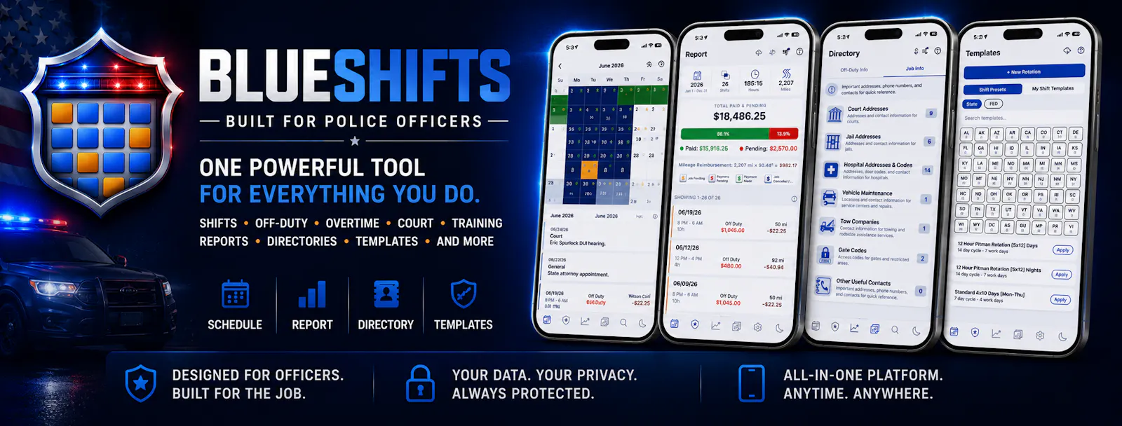 BlueShifts Police Calendar App screenshot 3