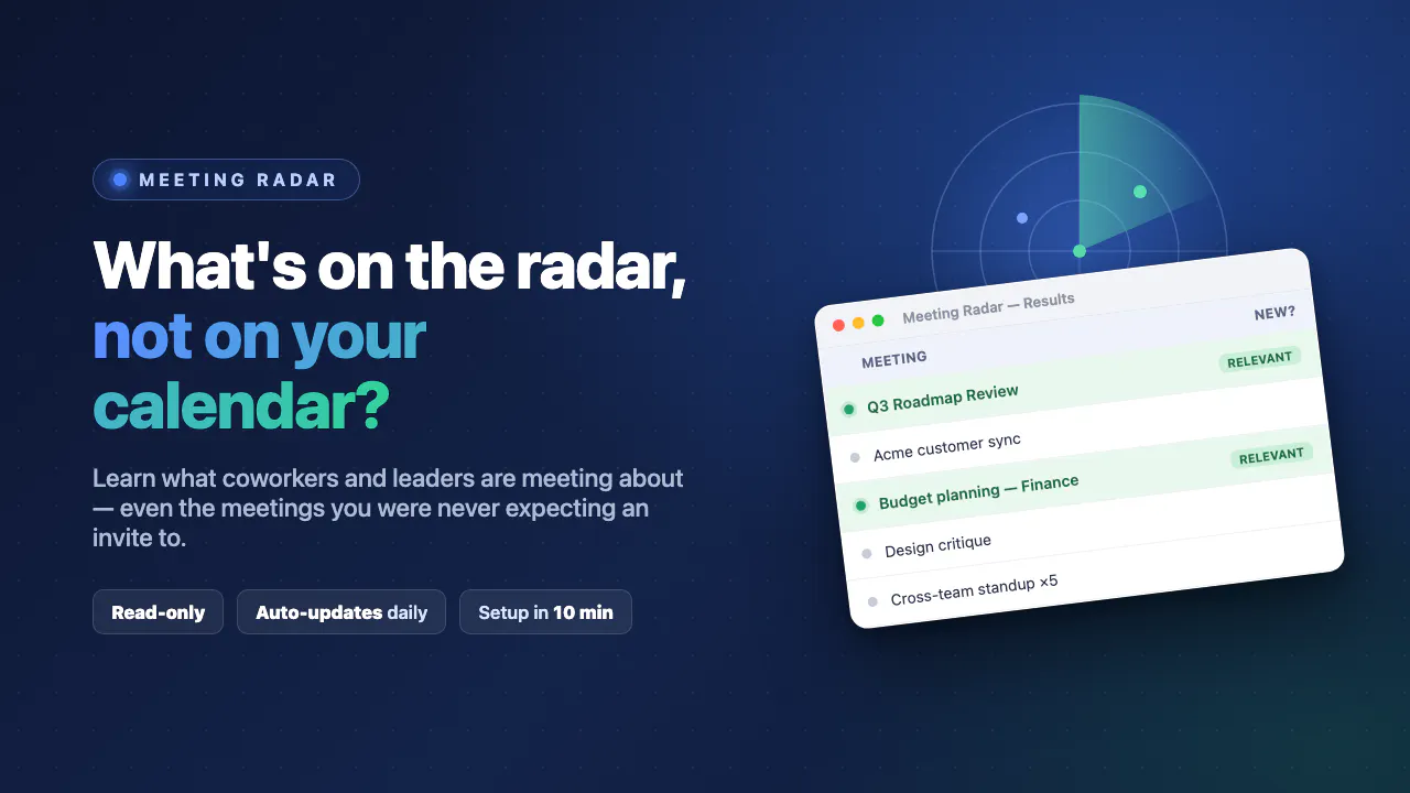 Meeting Radar gallery image