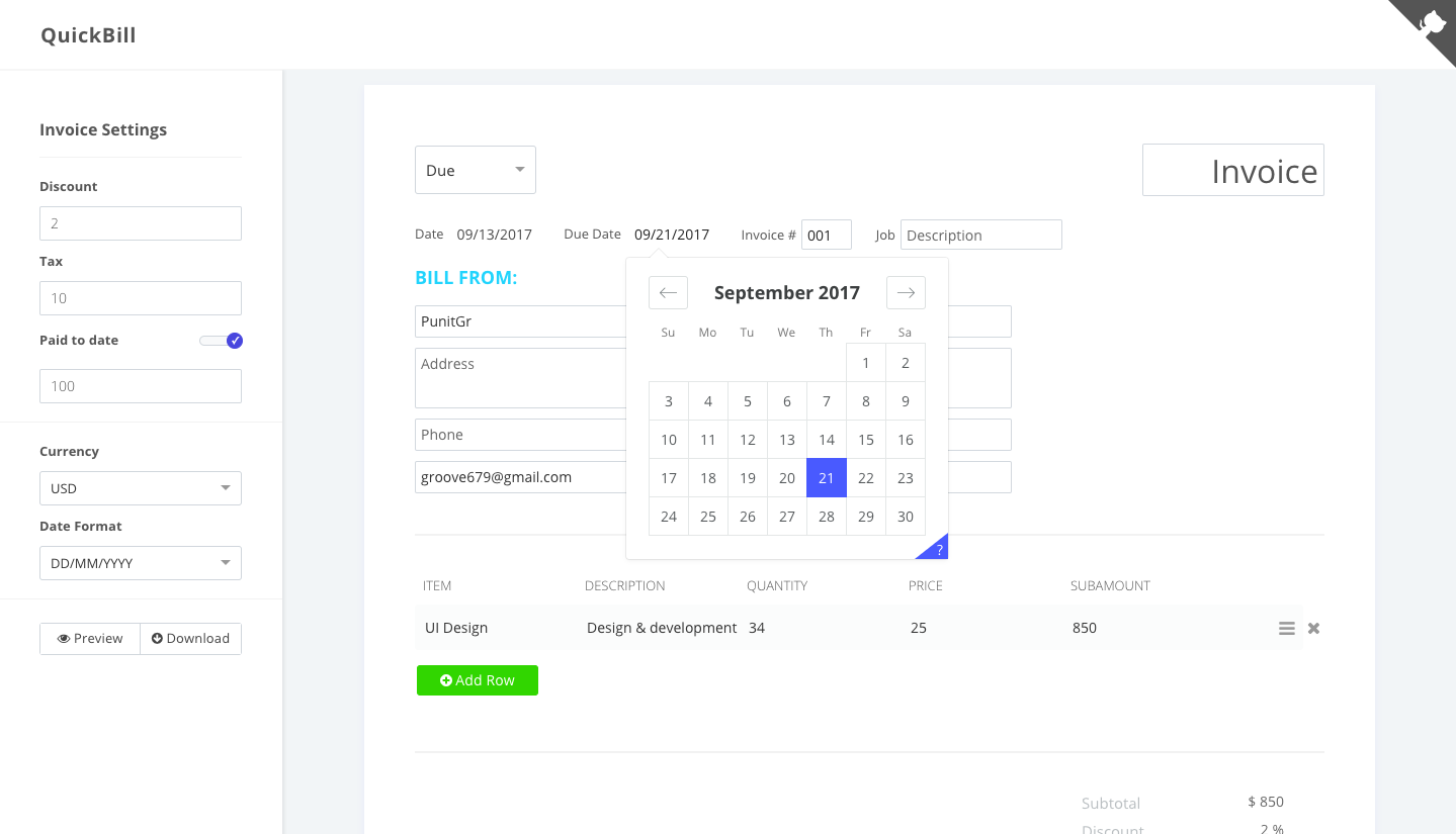 QuickBill gallery image