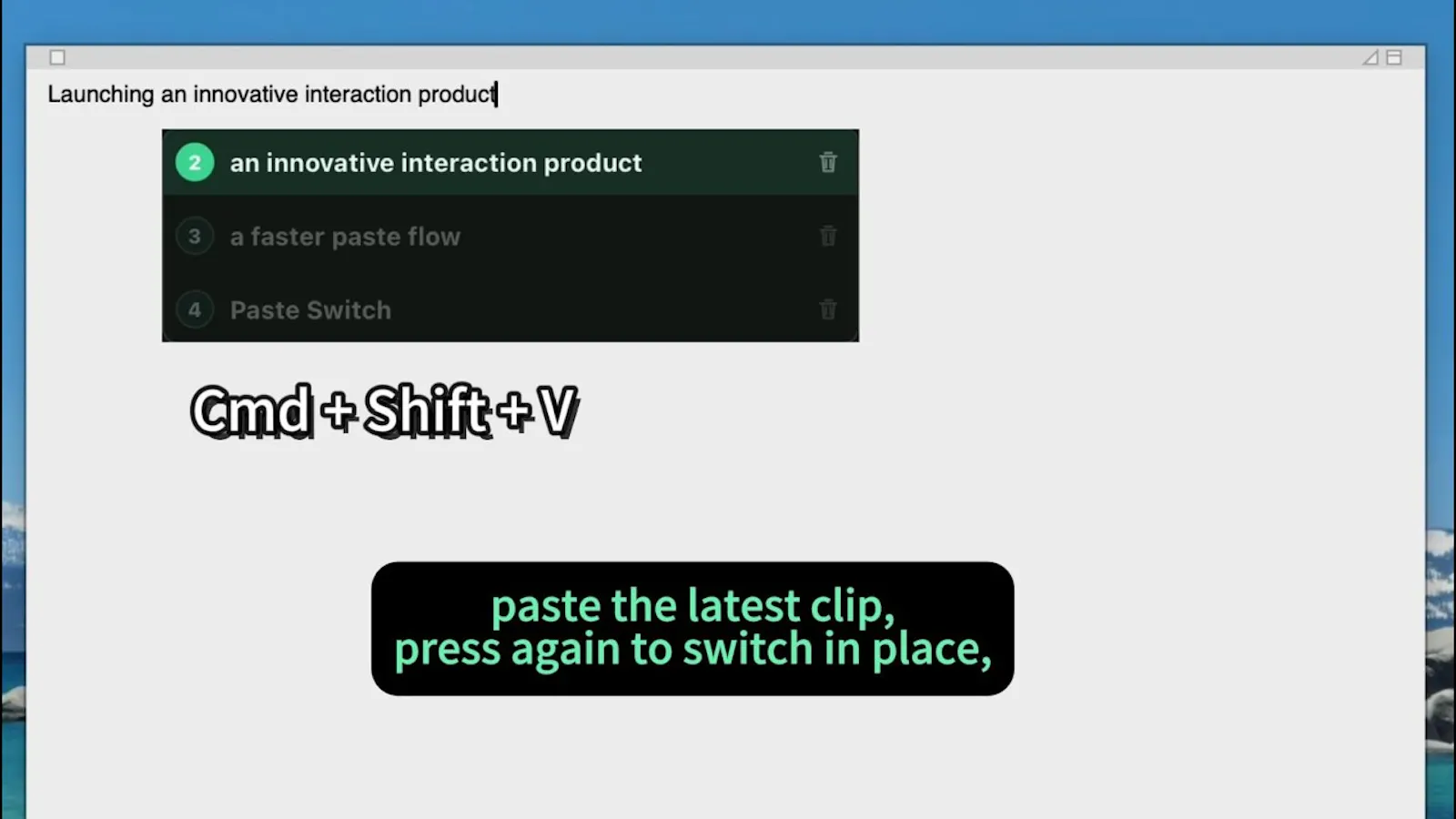 Paste Switch screenshot 1 (video preview)