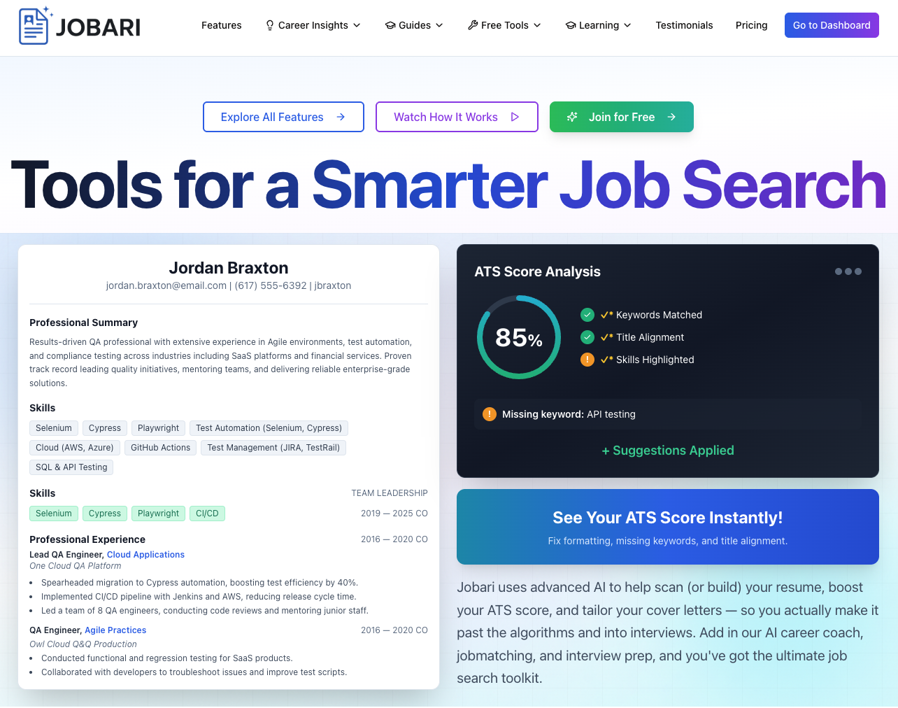 Jobari - Tools for a Smarter Job Search logo
