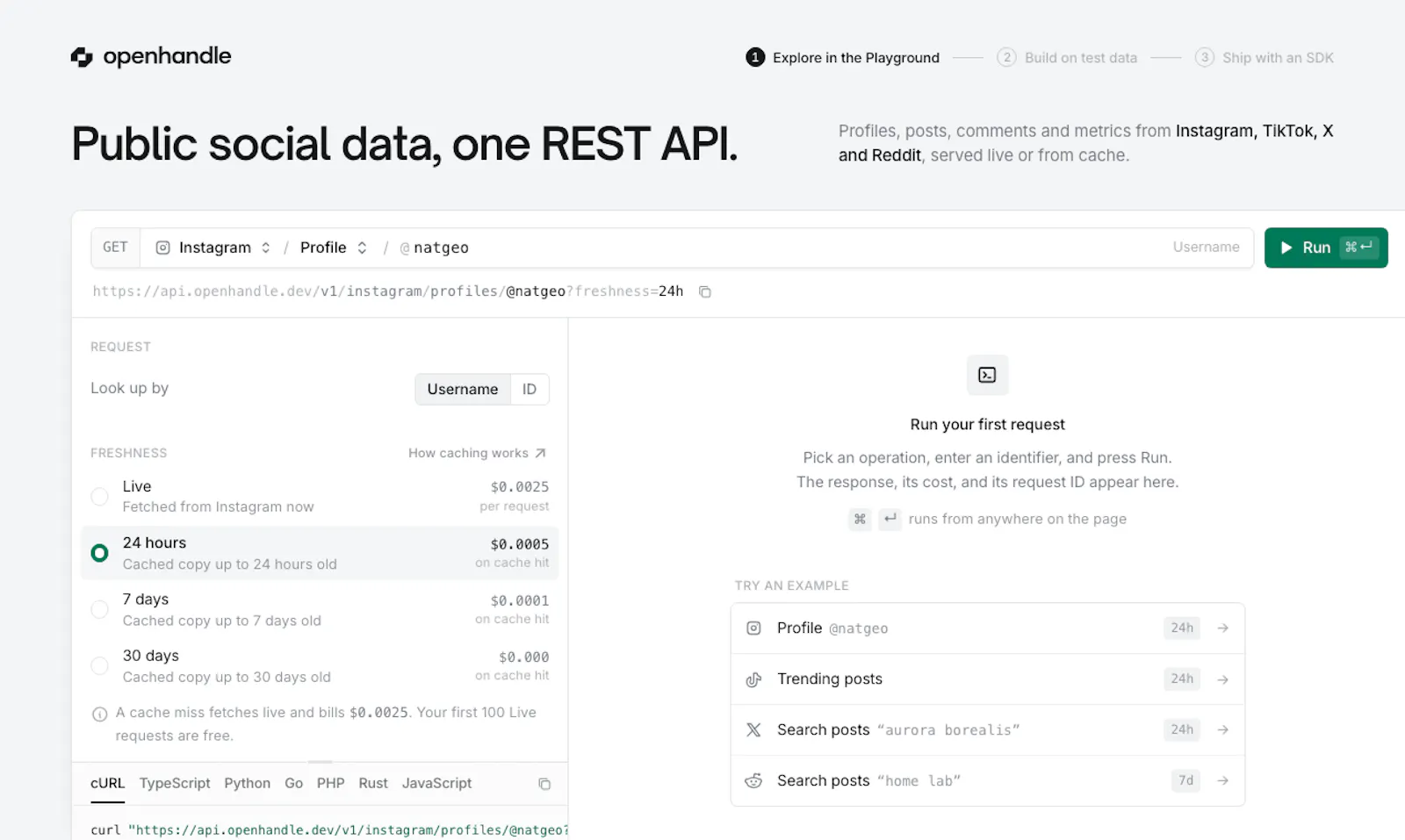 Openhandle screenshot 1