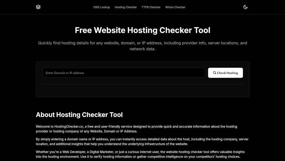 Hosting Checker