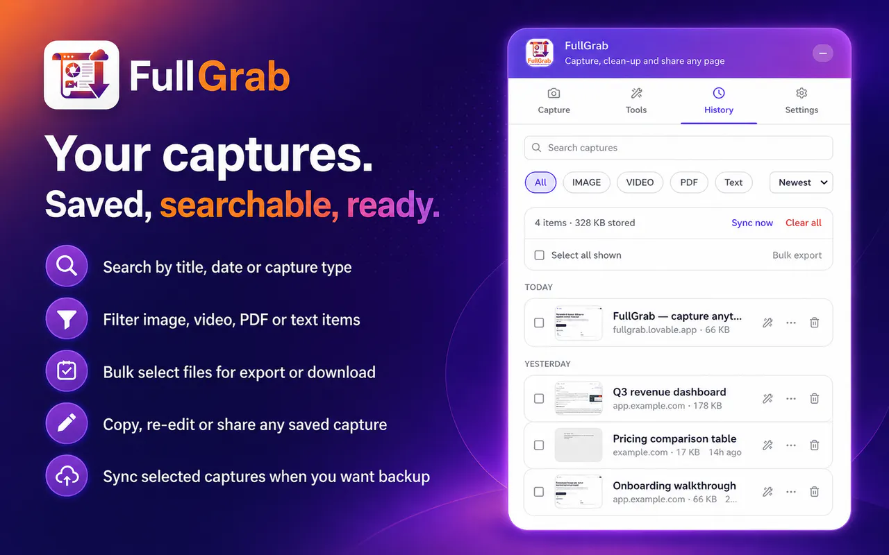 FullGrab – Screenshot & Screen Recorder gallery image