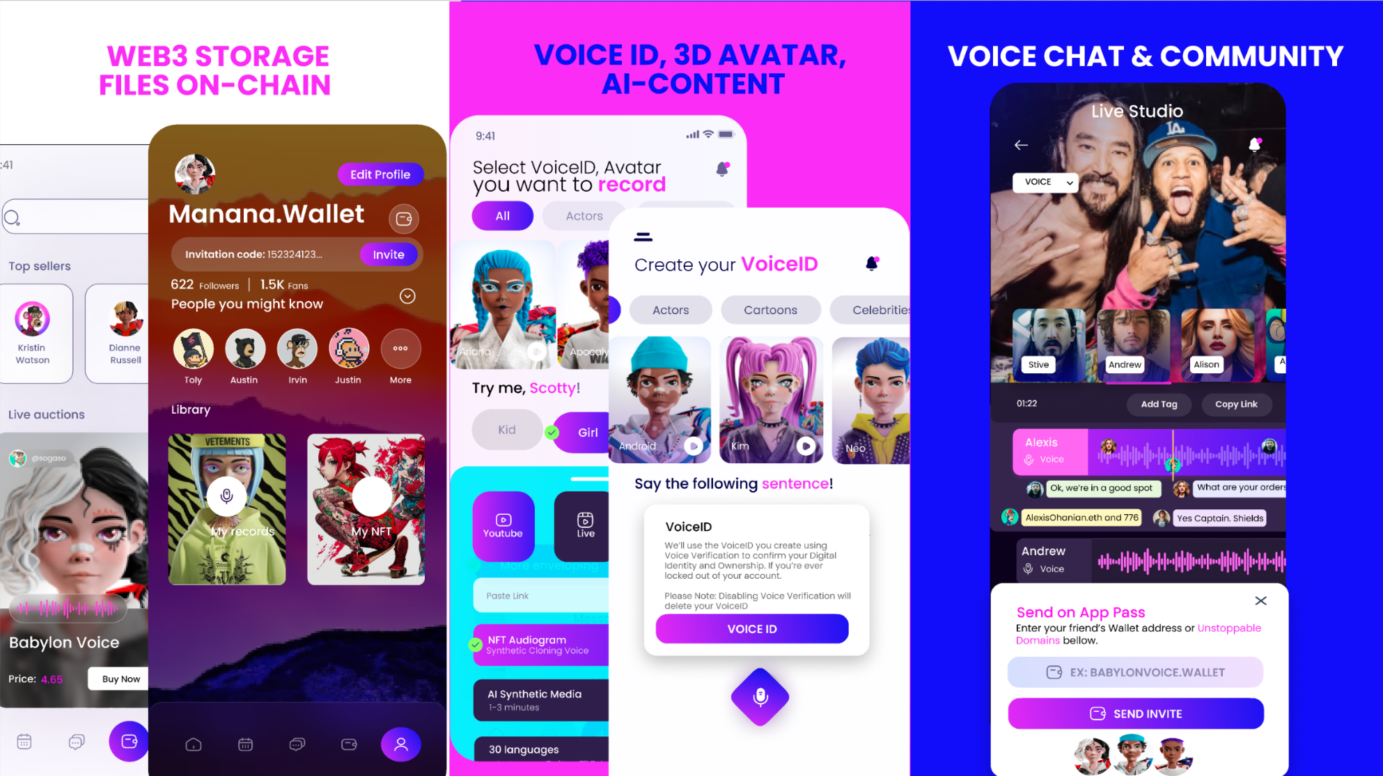 바빌론 음성 -AI Voice GPT 및 VoiceId - 게임, 지갑, AI 음성이있는 메타버스 미디어 5