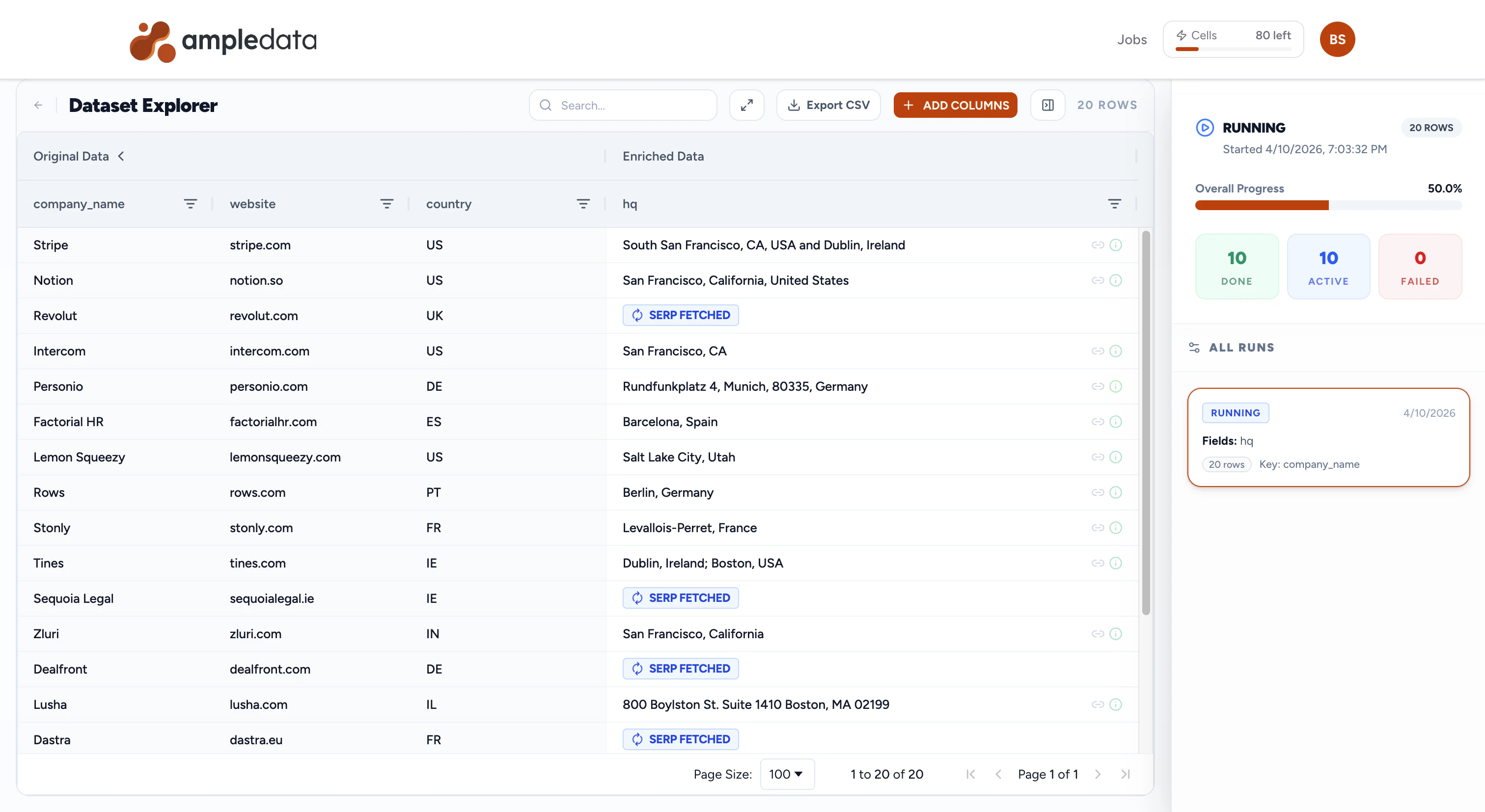 AmpleData - Structured data from the web screenshot 2