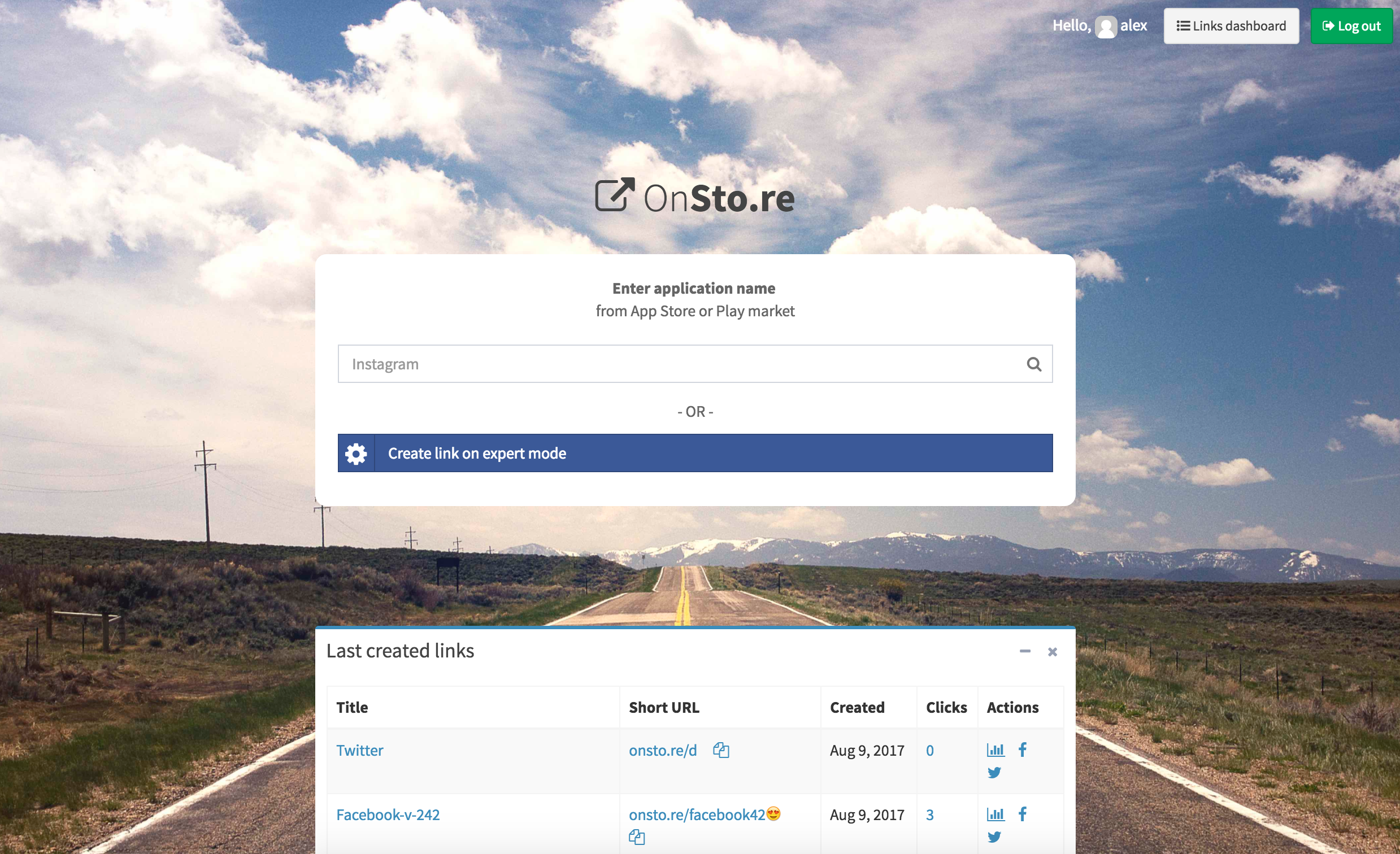 OnSto.re - smart URL shortener for app stores gallery image