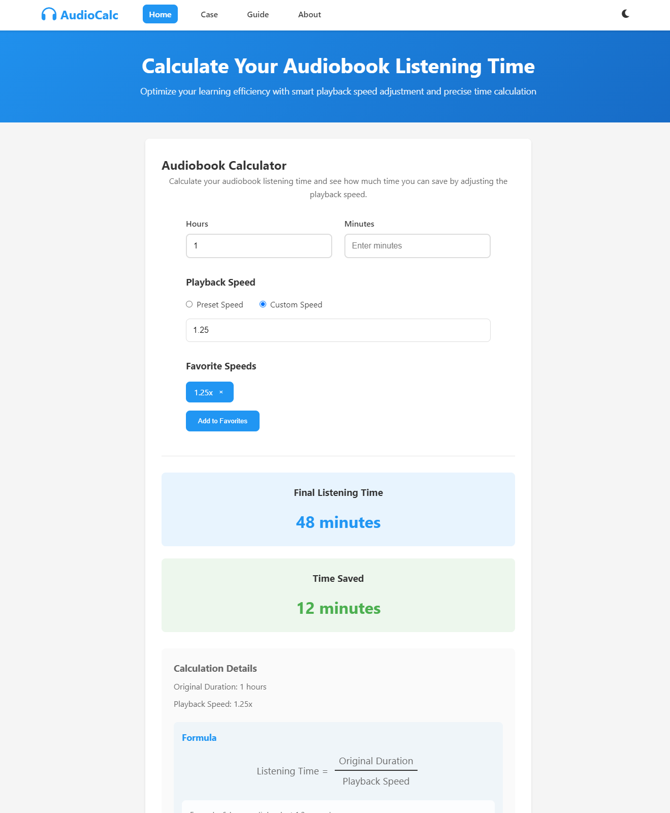 audiocalc