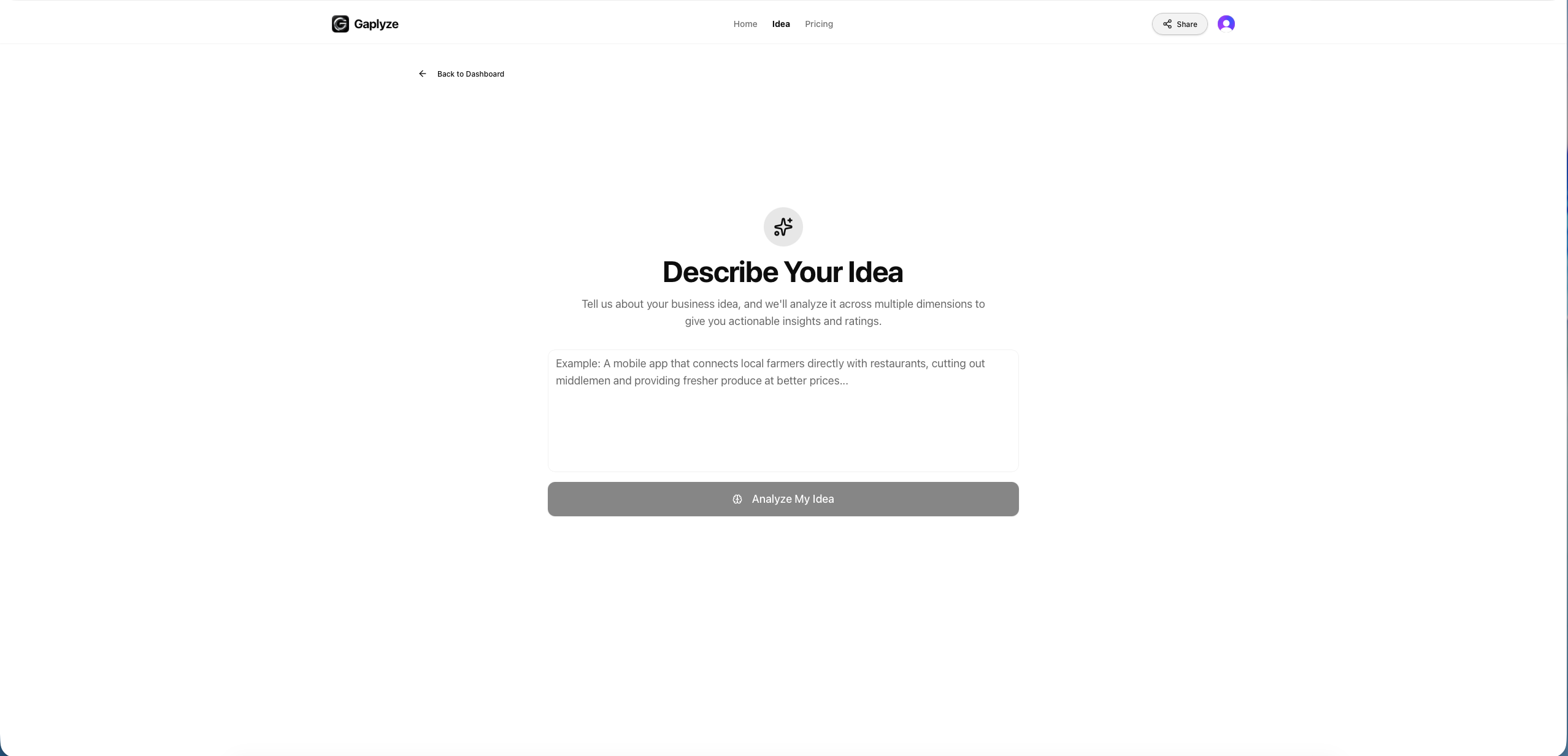 Gaplyze - Screenshot 2 showing product features and functionality