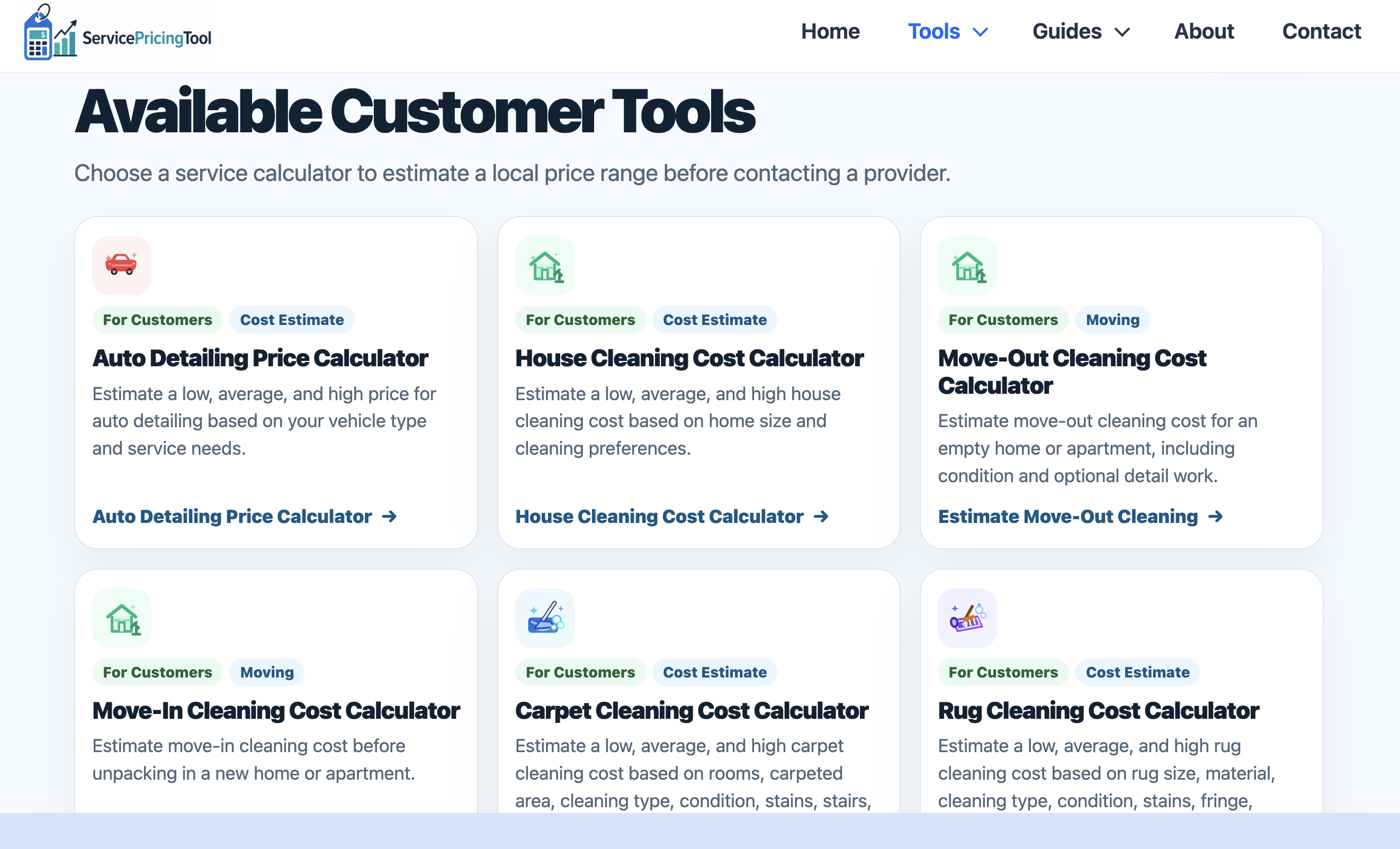 Service Pricing Tool gallery image