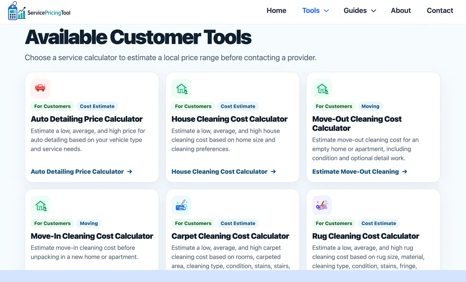 Service Pricing Tool screenshot 1