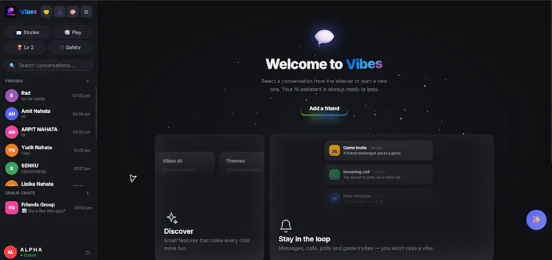Vibes — Chat screenshot 1