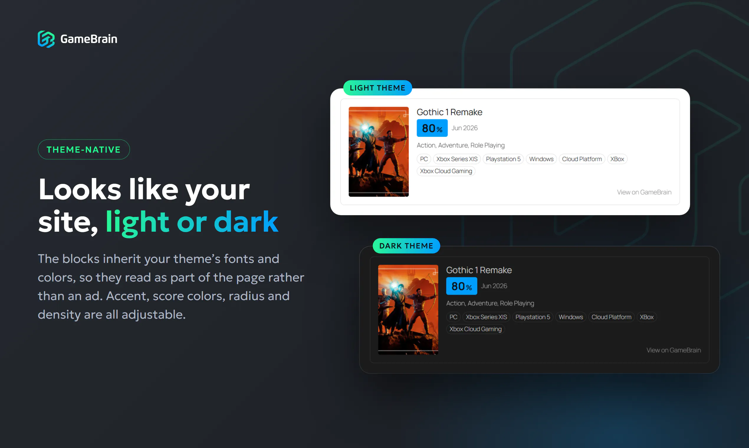 GameBrain for WordPress gallery image