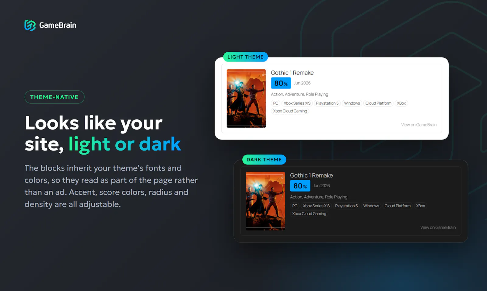 GameBrain for WordPress screenshot 6