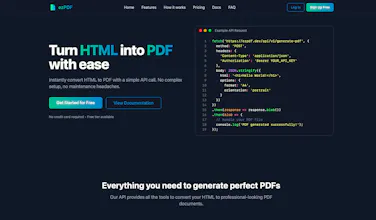 ezPDF - HTML to PDF API gallery image