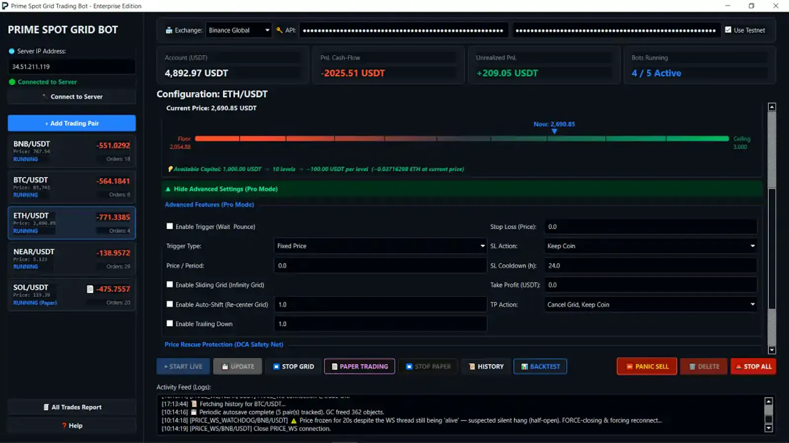 Prime Spot Grid Trading Bot screenshot 3