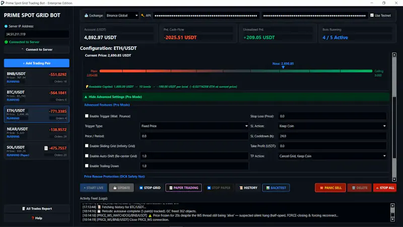 Prime Spot Grid Trading Bot screenshot 3