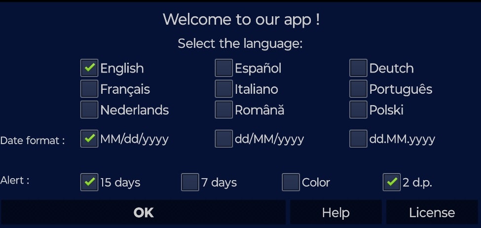 Mídia 5 de Food & Drinks - The app allows recording of all food and beverage purchases.