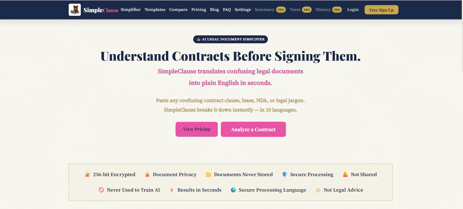 SimpleClause screenshot 1