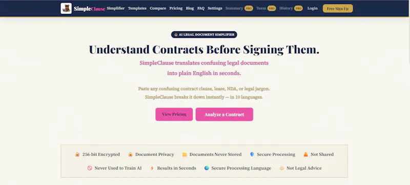 SimpleClause screenshot 1
