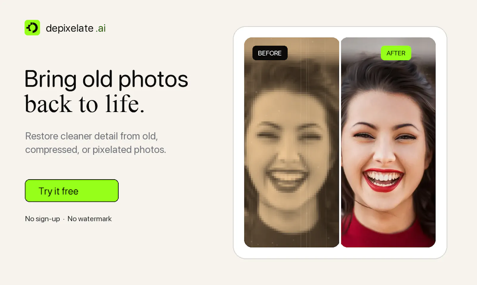 depixelate.ai screenshot 2