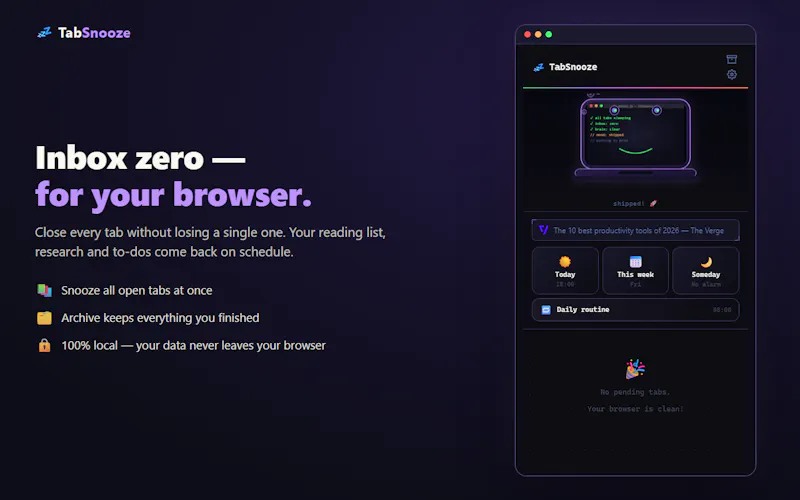 TabSnooze screenshot 3