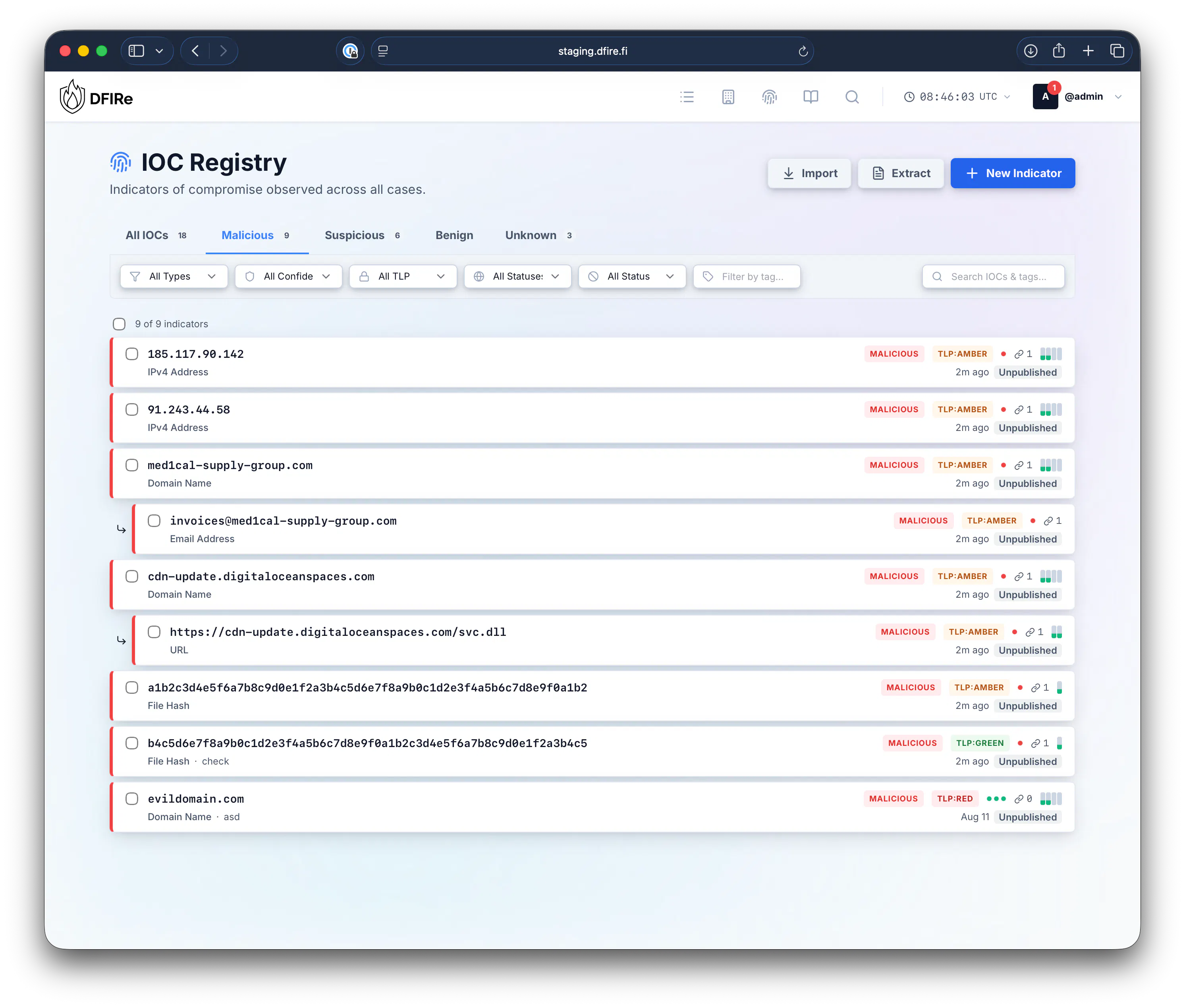 DFIRe - A Cyber Incident Platform screenshot