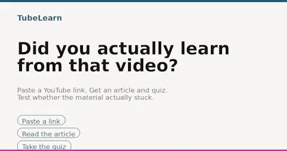 TubeLearn gallery image