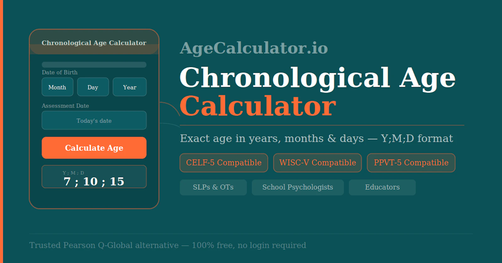 Chronological Age Calculator screenshot 1
