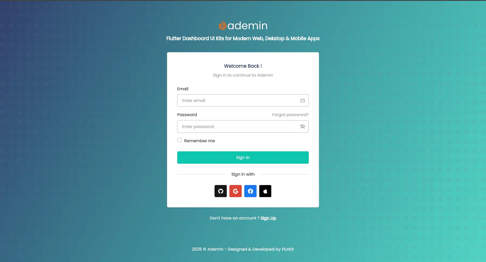 FlutKit Ademin screenshot 4