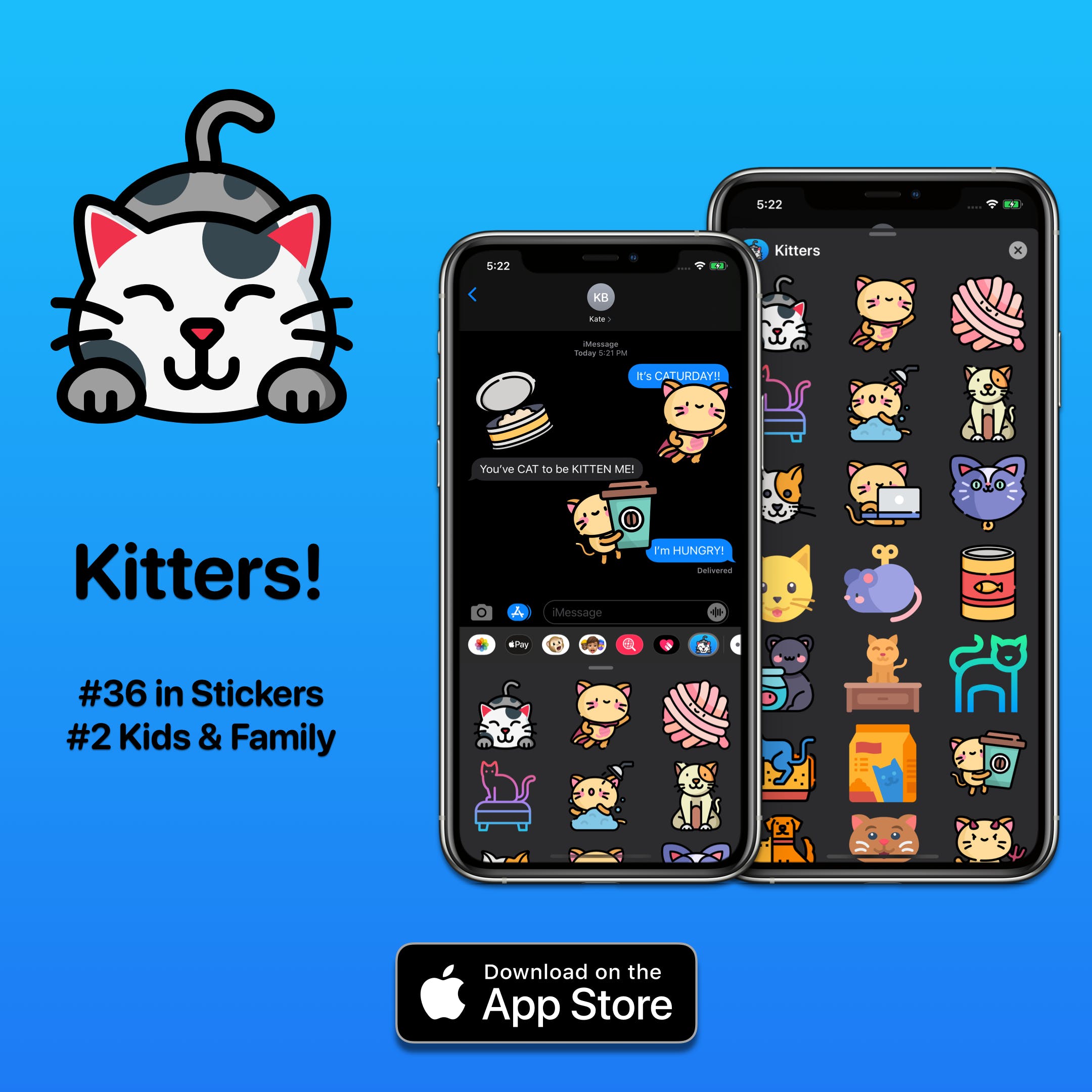 Kitters! iMessage Cat Stickers -AppStore media 3