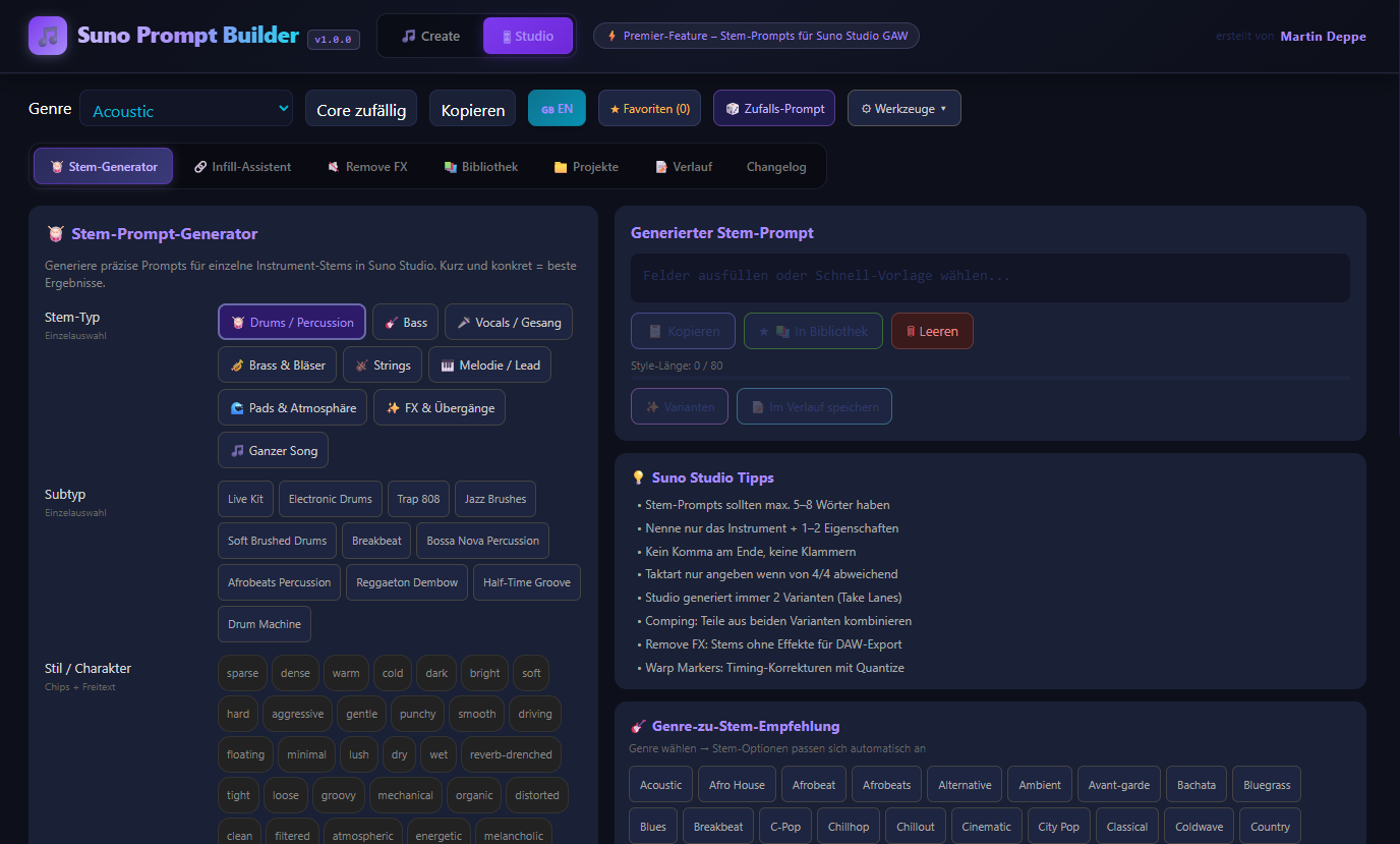 Suno Prompt Generator gallery image