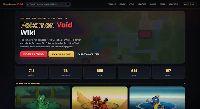 Pokémon Void Wiki screenshot 1