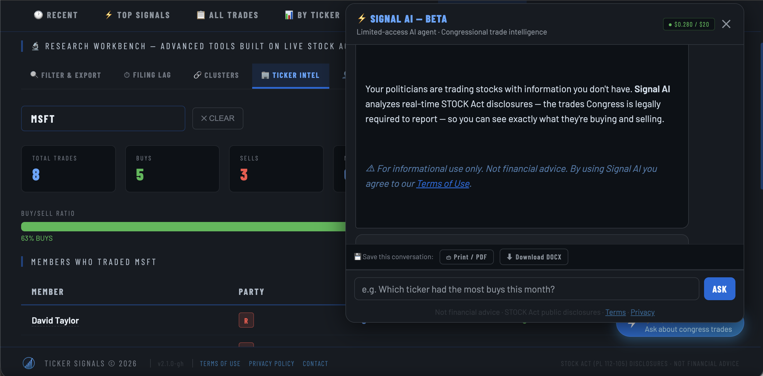 Ticker Signals is now live gallery image