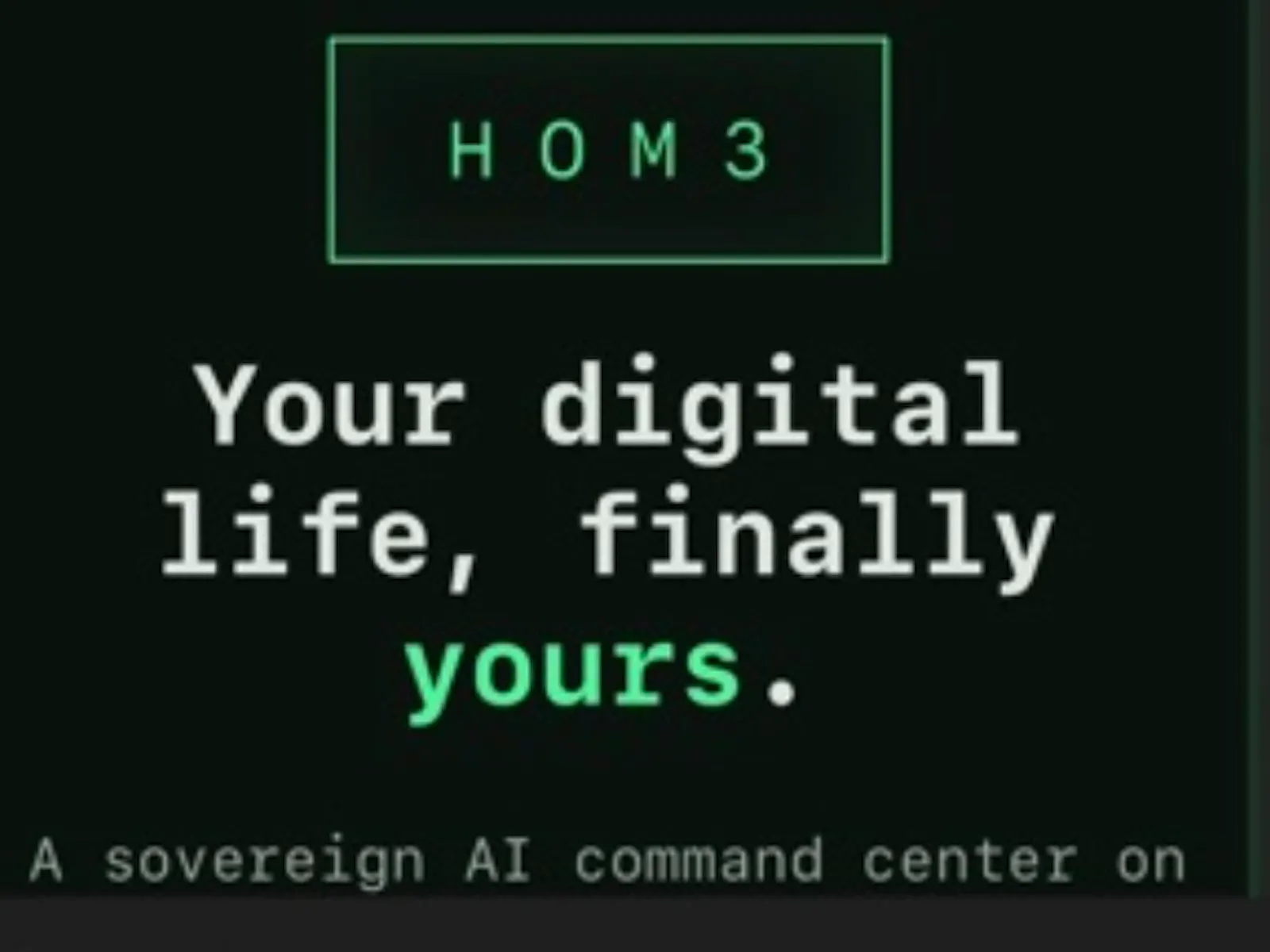 HOM3 — Your digital life, finally yours. screenshot 1