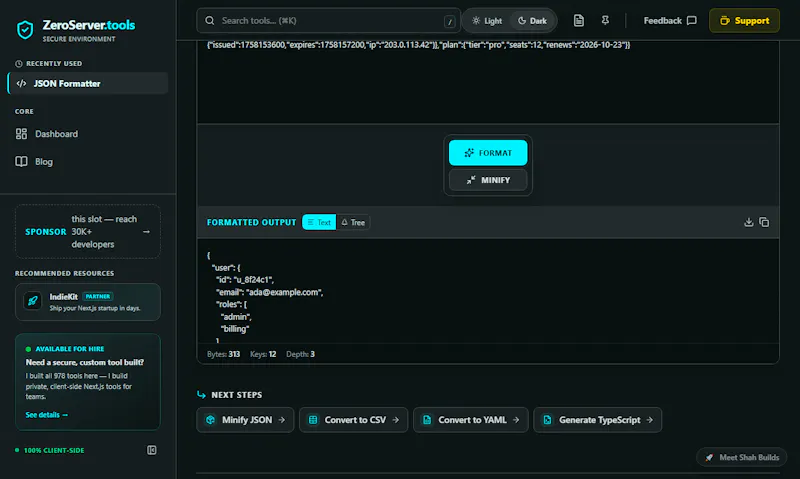 ZeroServer.tools 2.0 screenshot 2