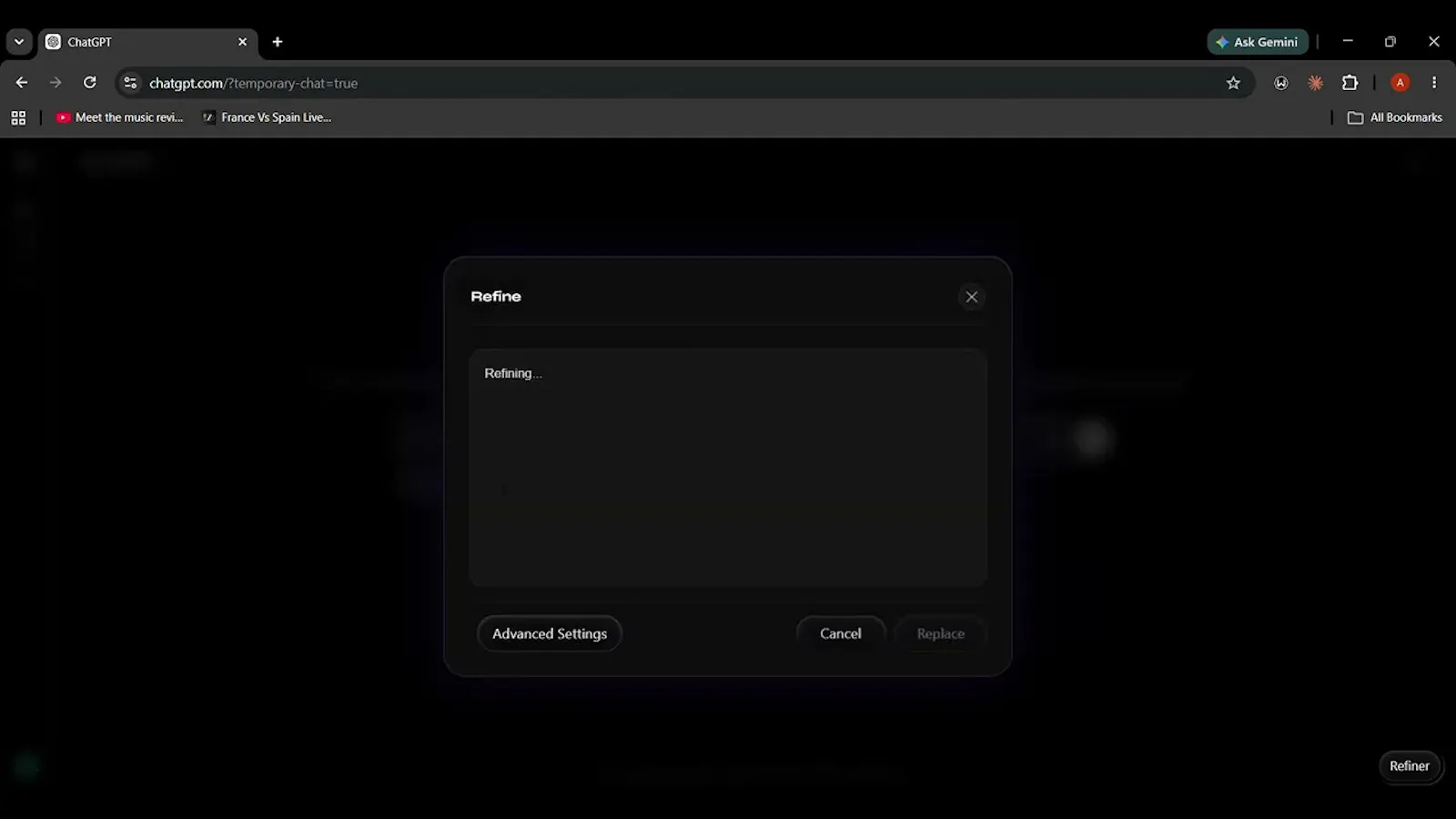Refine screenshot 1 (video preview)