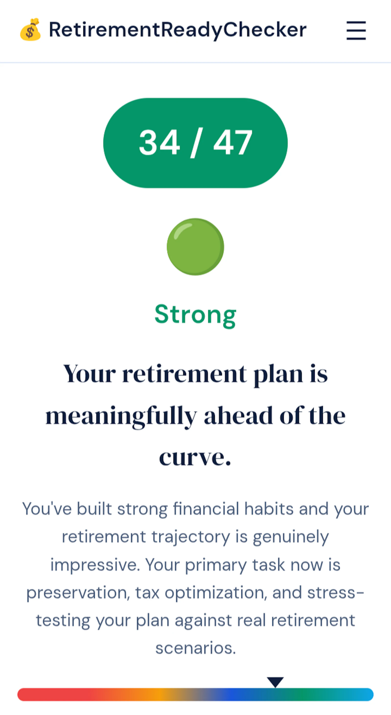 RetirementReadyChecker—How Ready Are You screenshot 2