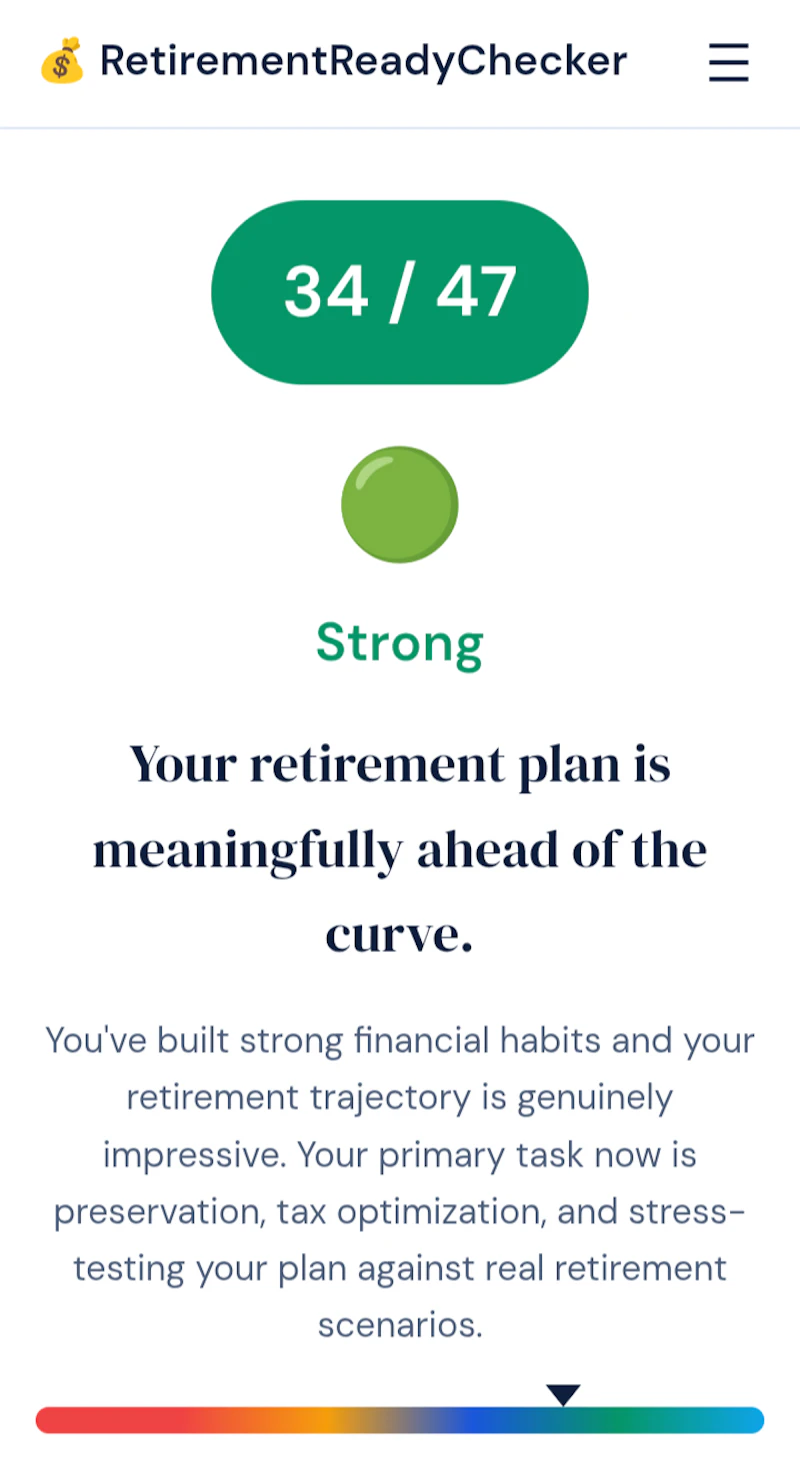 RetirementReadyChecker—How Ready Are You screenshot 2