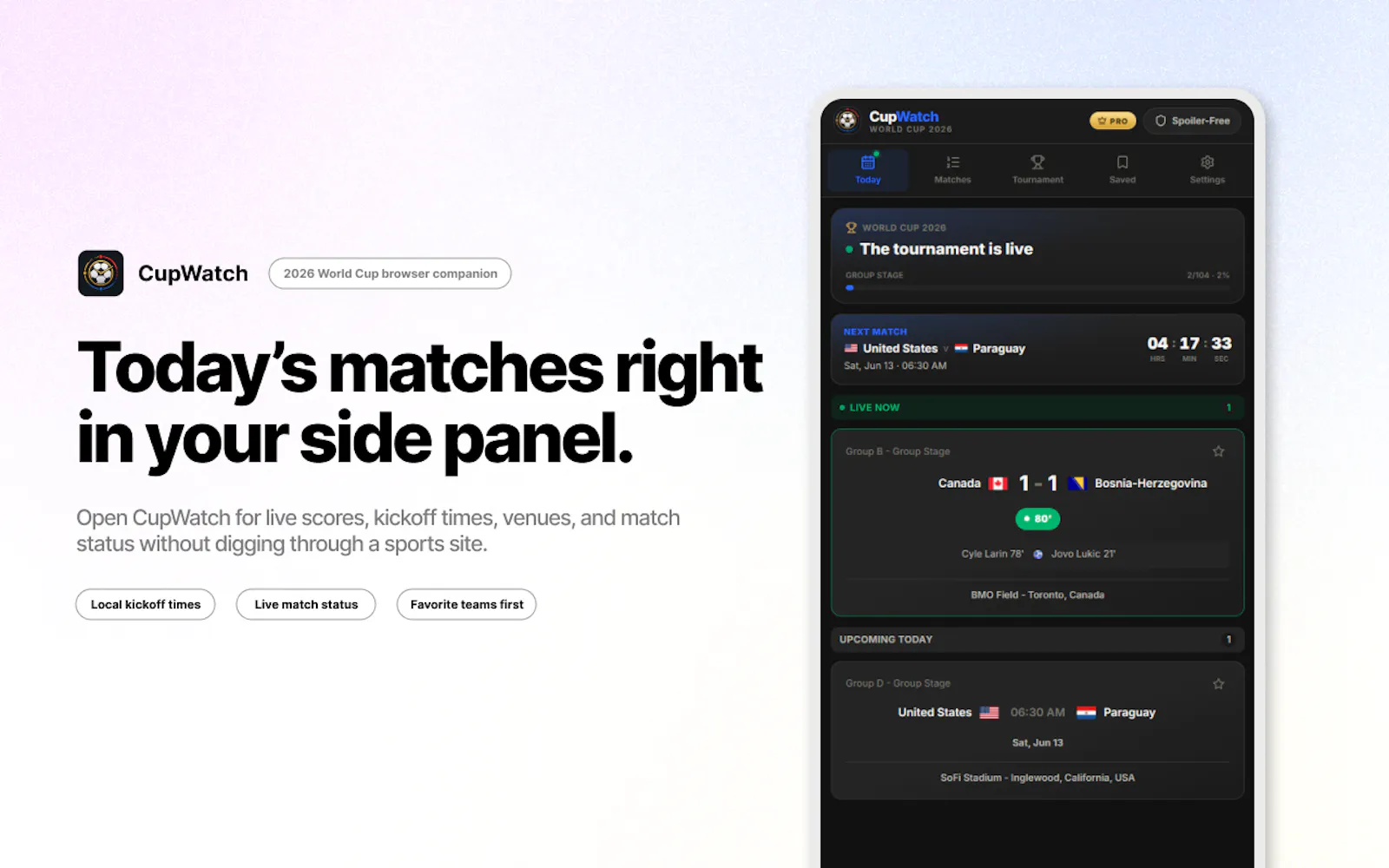 CupWatch screenshot 1