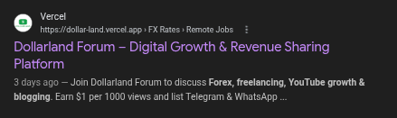 Dollarland Forum - Screenshot 2 showing product features and functionality