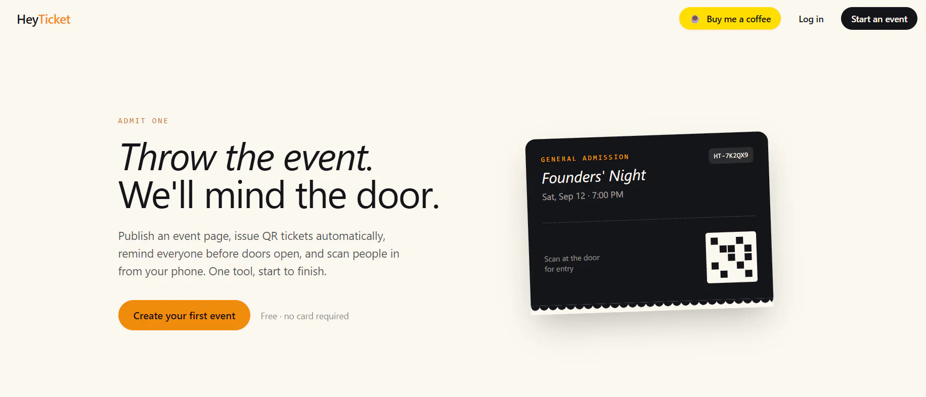 Hey Ticket — events, done properly gallery image