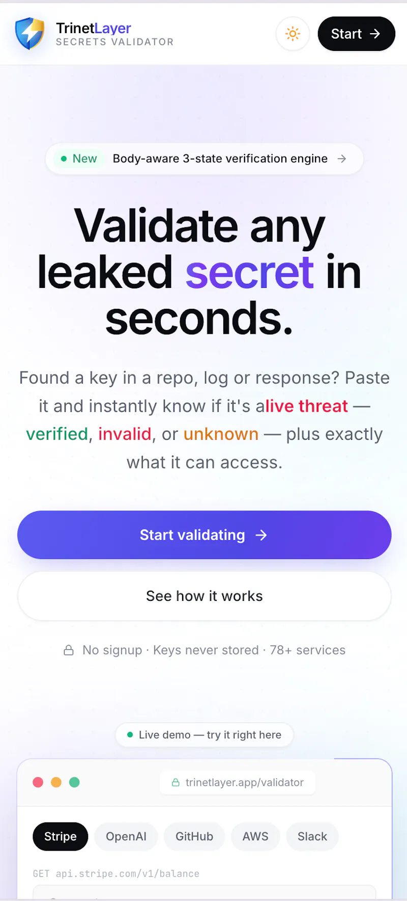 Validator by TrinetLayer screenshot 3