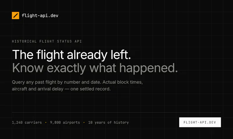 Flight API screenshot 1