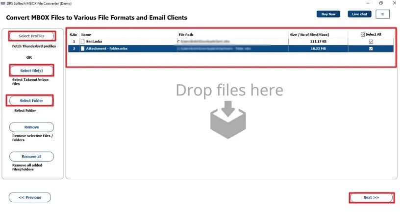 DRS MBOX to Office 365 Tool  - Screenshot 3 showing product features and functionality