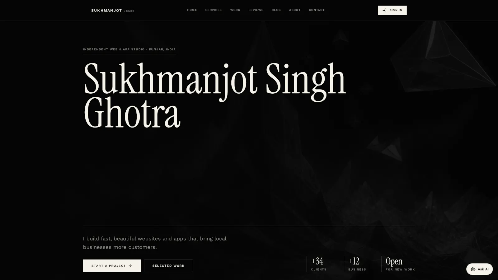 Sukhmanjot Singh - Premium Websites screenshot 1