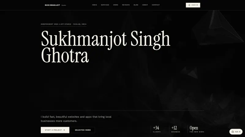 Sukhmanjot Singh - Premium Websites screenshot 1